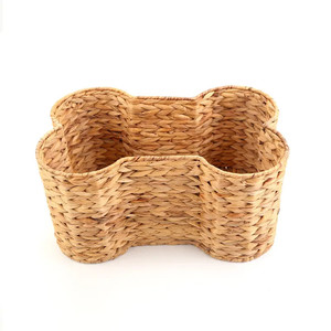 Panier de rangement pour animaux de compagnie en forme d'os Panier à jouets en jacinthe en forme d'os Panier de rangement naturel du Vietnam - Product Image 5