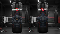 Sac de frappe de boxe en cuir haute qualité POWER PUNCH, robuste, remplissable de sable, 25 kg, équipement d'entraînement stationnaire pour la maison et la salle de sport, garantie 2 ans