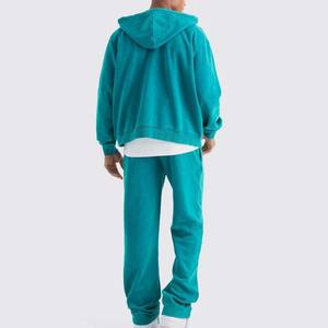 Nuevo diseño personalizado OEM de moda su propio logotipo trajes de chándal con cremallera completa con cremallera más cálidos trajes de chándal 100% algodón adultos - Product Image 2