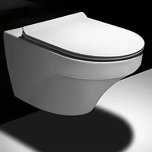 Toilette en céramique blanche deux pièces suspension murale ensemble de cuvette de toilette en céramique salle de bain toilette suspendue avec réservoir - Product Image 4