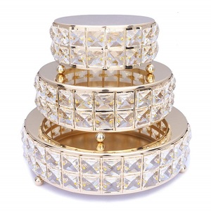 Soporte de lujo para pasteles con espejo para decoración de bodas, centro de mesa para decoración de cumpleaños, baby shower, boda, boda, hogar - Product Image 3