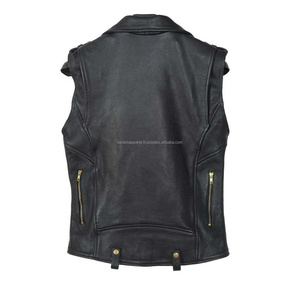 Nardon เสื้อกั๊กหนังแบบซ่อนมีกระเป๋าของผู้ชายเสื้อกั๊กหนังสีน้ำตาลวินเทจสำหรับผู้ใหญ่แจ็คเก็ตหนัง - Product Image 4