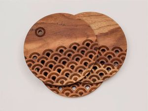 Sous-verres carrés modernes en incrustation d'os Conception de doublure unique Verres de table décoratifs parfaits pour le thé, le vin et les tasses à café - Product Image 2