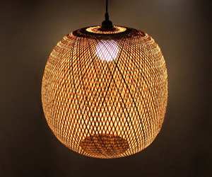 Lámpara colgante de ratán hecha a mano, lámpara colgante Bohemia natural, lámpara de techo de mimbre para el hogar - Product Image 4