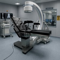 Table chirurgicale électro-hydraulique CH-DY8300 compatible avec bras en C, glissière longitudinale, charge 225 kg, Flex Re-Flex, acier 304, ISO CE