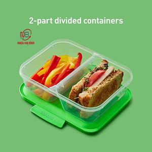 OEM sin BPA PP plástico de alta capacidad de tres rejillas de grado alimenticio PP Bento fiambrera sin BPA caja de almacenamiento de alimentos sin BPA con tapa - Product Image 3