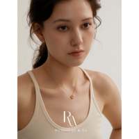 Collier pendentif en forme d'anneau en acier inoxydable avec diamant et chaîne en corde