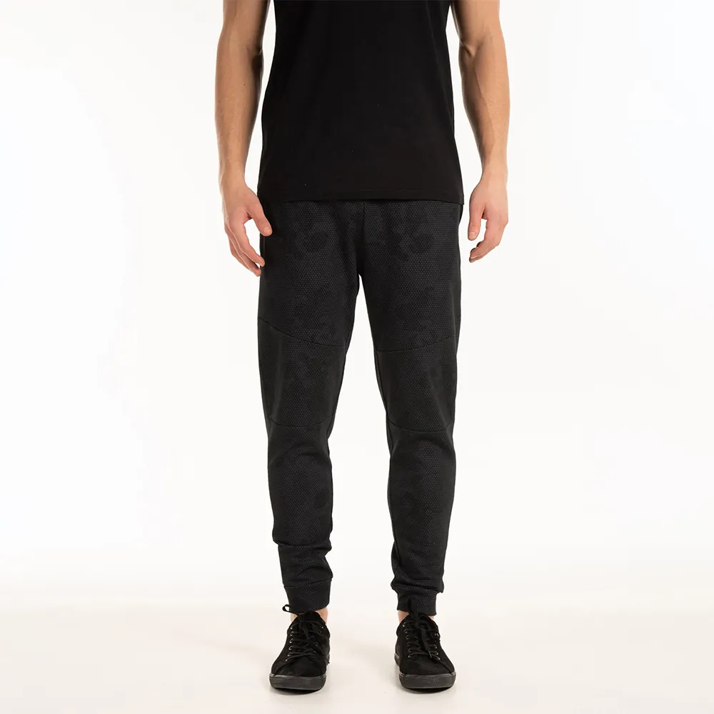 Pantalones de chándal de camuflaje para hombre, pantalón con logotipo bordado personalizado, diseño clásico, color negro