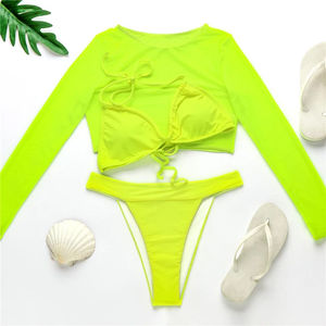 Créez votre conception différente votre propre logo privé fabriqué en usine femmes respirant 2 pièces maillot de bain Bikini maillots de bain costume - Product Image 2