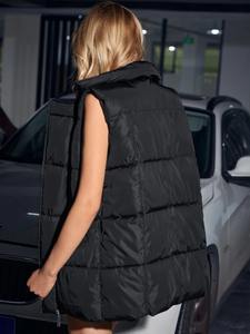 เสื้อกั๊กขนเป็ดแขนกุดสำหรับผู้หญิงน้ำหนักเบาคอตั้งมีซิปวัสดุทอระบายอากาศมีหลายสีตามสั่งขนาด - Product Image 6