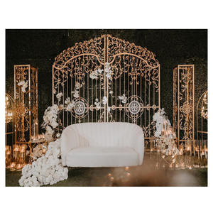 Decoración de Boda al por Mayor, Telones de Fondo Metálicos para Bodas, Paneles Metálicos para Escenarios de Boda, Marcos Metálicos para Escenarios de Recepción de Bodas Canadienses y Estadounidenses - Product Image 1