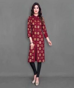 Último diseñador de nueva llegada Kurti con hermoso trabajo hecho Mercado de precio más bajo Surat Gujarat Ropa Étnica étnica - Product Image 5