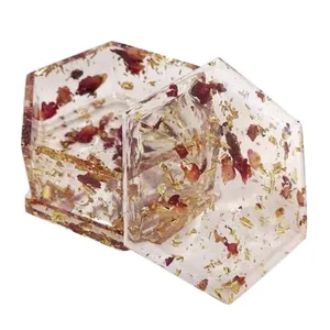 Cajas de regalo redondas de resina hechas a mano personalizadas para tiendas de decoración del hogar para reventa - Product Image 1