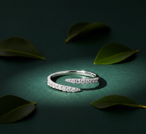 แหวน Aniva Luxury ชุบทอง 18K ประดับเพชรทรงบริลเลียนต์จากแล็บ ดีไซน์งู สำหรับผู้หญิง ทอง 14K สีขาว/เหลือง รับรองโดย IGI สไตล์ชาติพันธุ์ - Product Image 2