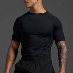 חולצת T צמרות פיתוח גוף אתלטי כושר אימון חולצות טי t גופיות גודל גוף יוגה - Product Image 2