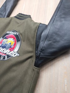 Veste d'hiver pour hommes personnalisable de haute qualité Varsity Letterman Baseball Design toile solide décontracté avant coupe-vent imperméable - Product Image 3