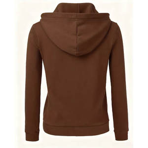 เสื้อสเวตเชิ้ตมีฮู้ดแบบซิปสำหรับผู้หญิง คุณภาพเยี่ยม สีกรมท่า มีกระเป๋า แขนยาว สวมใส่สบาย ทรงหลวม ปิดด้วยซิปด้านหน้า - Product Image 3