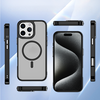 Nueva Funda Magnética Translúcida Mate para Teléfono Móvil, con Sensación de Piel, de TPU+Acrílico, a Prueba de Golpes, de Lujo, Precio de Fábrica, Venta al Por Mayor