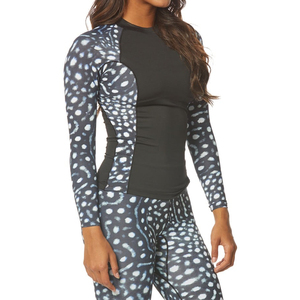 Selling Wholesale Custom <b>Women</b> Rash Guard Compression Shirt Sublimation Printed <b>Sleeve</b> Rash Guard - Product Image 2