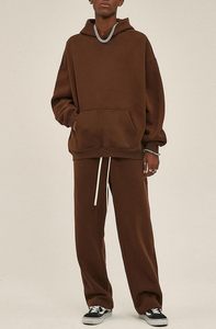 Sweat-shirt à capuche oversize pour homme en coton doux, pull d'hiver chaud en molleton, imprimé personnalisé, streetwear décontracté uni - Product Image 3