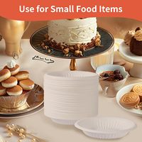 Assiettes en amidon de maïs compostables de 4 pouces, petites soucoupes jetables en vrac pour apéritifs, gâteaux, vaisselle de fête écologique résistante