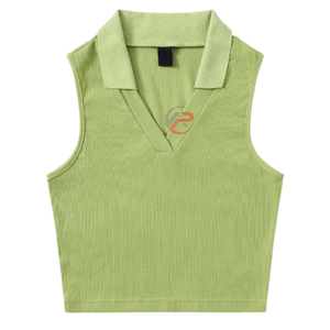 Top meilleur Designer vêtements été sans manches Fitness haut court marque de mode Yoga côtelé débardeur femmes - Product Image 1