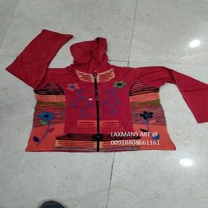 Vestes d'hiver en coton avec capuche d'Inde avec fermeture éclair vestes d'hiver en coton teint vestes népalaises veste bohème vestes boho - Product Image 2