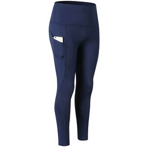 Mallas de entrenamiento de gimnasio de algodón 100% de estilo informal para mujer, pantalones de cintura cruzada con corte en V sin costuras de alta calidad, transpirables - Product Image 1