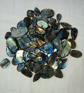 Lote de cabujón de labradorita natural, piedras preciosas de labradorita, lote al por mayor, mezcla de formas y tamaños, piedras preciosas sueltas - Product Image 3