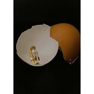 Donna Linked Baguette Band <b>Ring</b> 14k Solid Gold <b>Dainty</b> Rhodium Plated Fine Jewelry for Everyday Wear - Product Image 4