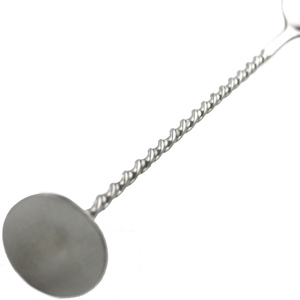 Exportación artesanal casera hecha a mano en acero inoxidable, el mango retorcido de la cuchara ayuda a mezclar bebidas suavemente con un disco plano para mezclar. - Product Image 5