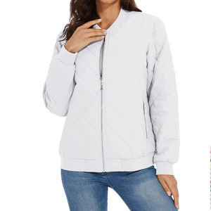 Vestes de tous les jours pour femmes Marque privée Usine Logo personnalisé Vestes Marque privée Fabricant Bomber pour femmes - Product Image 3