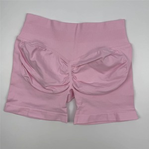 กางเกงขาสั้นปั่นจักรยานสำหรับเล่นยิมของผู้หญิงกางเกงผ้าโพลีเอสเตอร์เอวยางยืดระบายอากาศทรงผอมพอดีกับเอวซักโลโก้ - Product Image 3