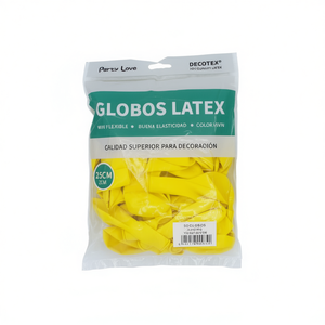 Party Love Latex <b>Balloons</b> 25cm <b>Yellow</b> R10 For Decoration - Product Image 2