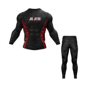 Ensemble de vêtements d'entraînement pour hommes anti-UV respirant MMA Rash Guard pour la salle de sport et les sports - Product Image 1