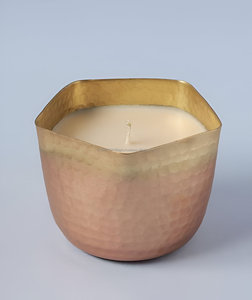 Customized Design Hexagon Shape Hammered Wholesale Metal Candle - Product Image 2