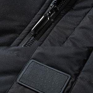 OEM <b>Men's</b> Plus Size Hooded Puffer Jacket <b>Top</b> Selling Breathable Eco-Friendly Winter Casual Style Bubble Zipper Waterproof Canvas - Product Image 6