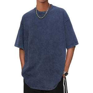 Men's Drop Shoulder T-Shirt Washed Cotton Breathable & Soft Fashion Fit Streetwear Style - Product Image 3