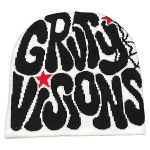 Bonnet d'hiver personnalisé de haute qualité avec bonnet tricoté brodé de logo élégant pour les magasins de vêtements en gros - Product Image 1