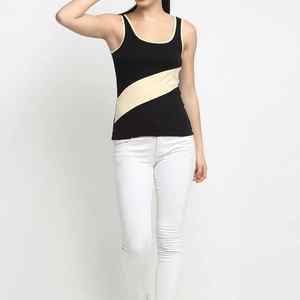 Hot Selling <b>Top</b> Sale Breathable Quick Dry Women's Tank <b>Top</b> Solid Pattern Casual Wear Polyester/Cotton Front Logo <b>Low</b> Price - Product Image 3