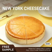 Cheesecake Rond Partagé de 8 Pouces (850g) – Faible Teneur en Matières Grasses, Idéal pour Fêtes, Cafés et Vente au Détail