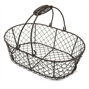 Early Century Vintage Style Metal Wire Country-Style <b>Egg</b> Collection Storage <b>Basket</b> Wholesale in India - Product Image 3