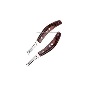Cuchillo para pezuñas de alta calidad, herramientas de herradores con mango de madera de corte afilado, cuchillos para pezuñas de acero inoxidable, cuchillo para el cuidado de pezuñas de caballos - Product Image 3