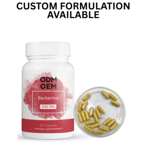 OEM Berbérine HCL 500mg 90 Capsules Chlorhydrate de berbérine aux herbes 500mg capsule disponible sous marque privée - Product Image 2