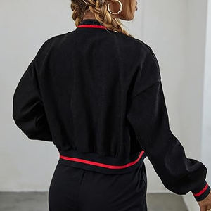 Chaqueta universitaria personalizada para mujer, chaqueta de bombardero de gran tamaño al por mayor, ropa de calle de moda de calidad superior, ropa de moda de estilo universitario - Product Image 2