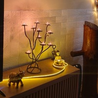 Bougeoir en aluminium très vendu pour la décoration de la maison, bougeoir de table à manger pour les hôtels et la décoration festive en gros