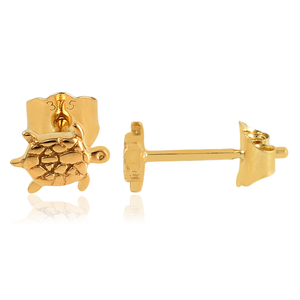 Pendiente de aro liso de plata esterlina 925 chapado en oro vintage estilo étnico elegante para fiesta de mujer joyería fina - Product Image 4