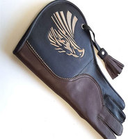 Gants de fauconnerie en cuir pur de qualité supérieure pour la chasse à l'aigle et l'entraîneur d'animaux domestiques Logo personnalisé Produit Hawks de qualité
