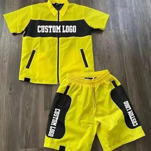 Logotipo personalizado señoras cortavientos conjuntos cortos cortavientos conjunto corto hombres Nylon hombres mujeres pantalones cortos rompevientos conjuntos - Product Image 4