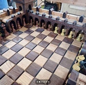 MAKING PORTABLE PRACTICAL LUXURY Wholesale Custom <b>Wooden</b> Chess Set Big Size Chess <b>Game</b> Folding Board Chess Pieces Board - Product Image 6